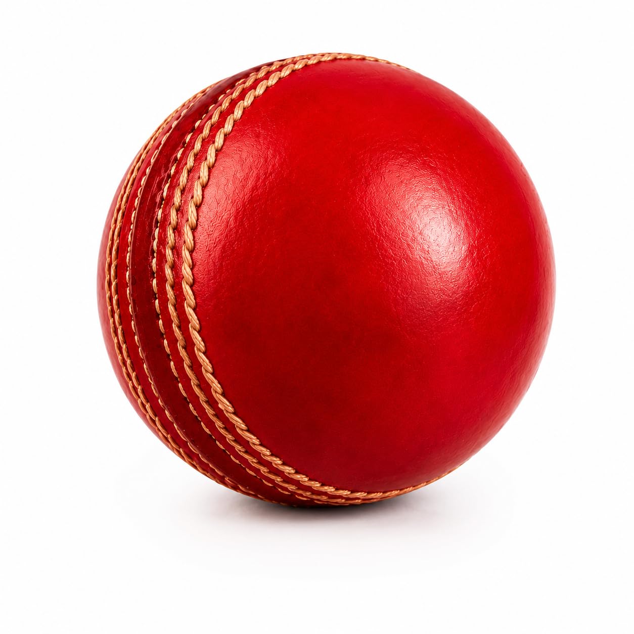 Red Leather Cricket Ball with Cork Core, Hand Stitched Seam Pack of 2 | All Weather Play, Consistent Bounce, Smooth Leather Finish, Match & Practice Use, Durable Stitching-picture-12
