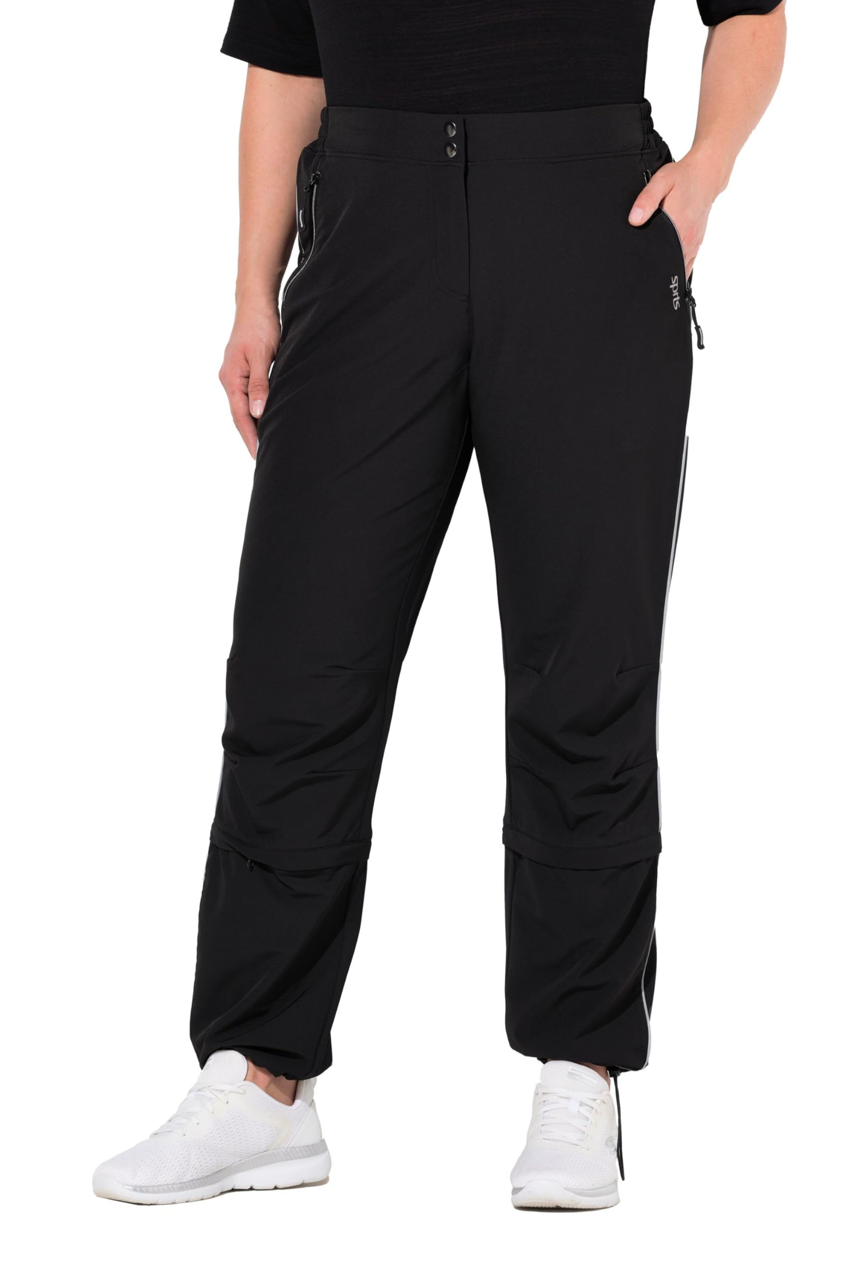 Ulla Popken Damen Freizeithose Funktionshose, Wasserabweisend, Powerstretch, Gummibund