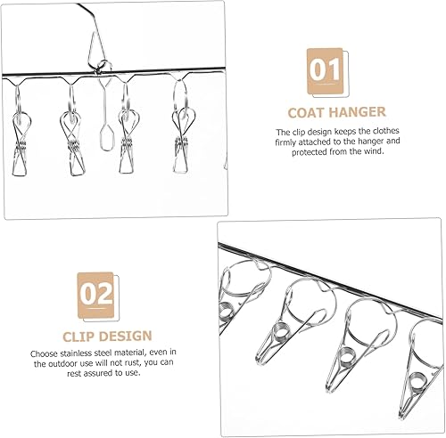 Miniatura 7 de Cabilock Calcetines Clip Secadores portátiles Secadora de toallas Calcetines al aire libre Tendedero de secado plegable para interiores Perchas de