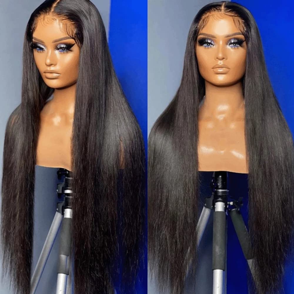 Amazon.com : Maycaur 30 Inch Black Synthetic Lace Front Wig  display picture 2
