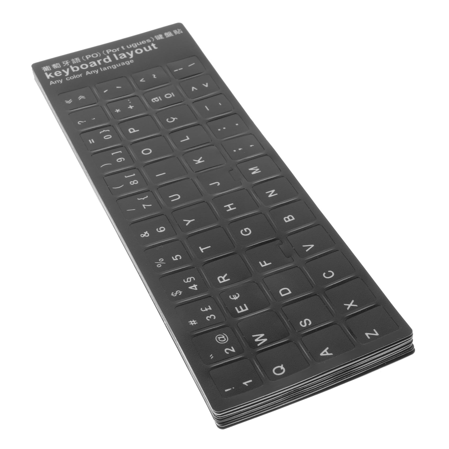 LABRIMP Pegatinas De Teclado En PortuguéS con Letras Blancas 10 Piezas Protectoras para Teclado Universal De Computadora Accesorios De Reemplazo para De Laptop FáCil InstalacióN Y Uso