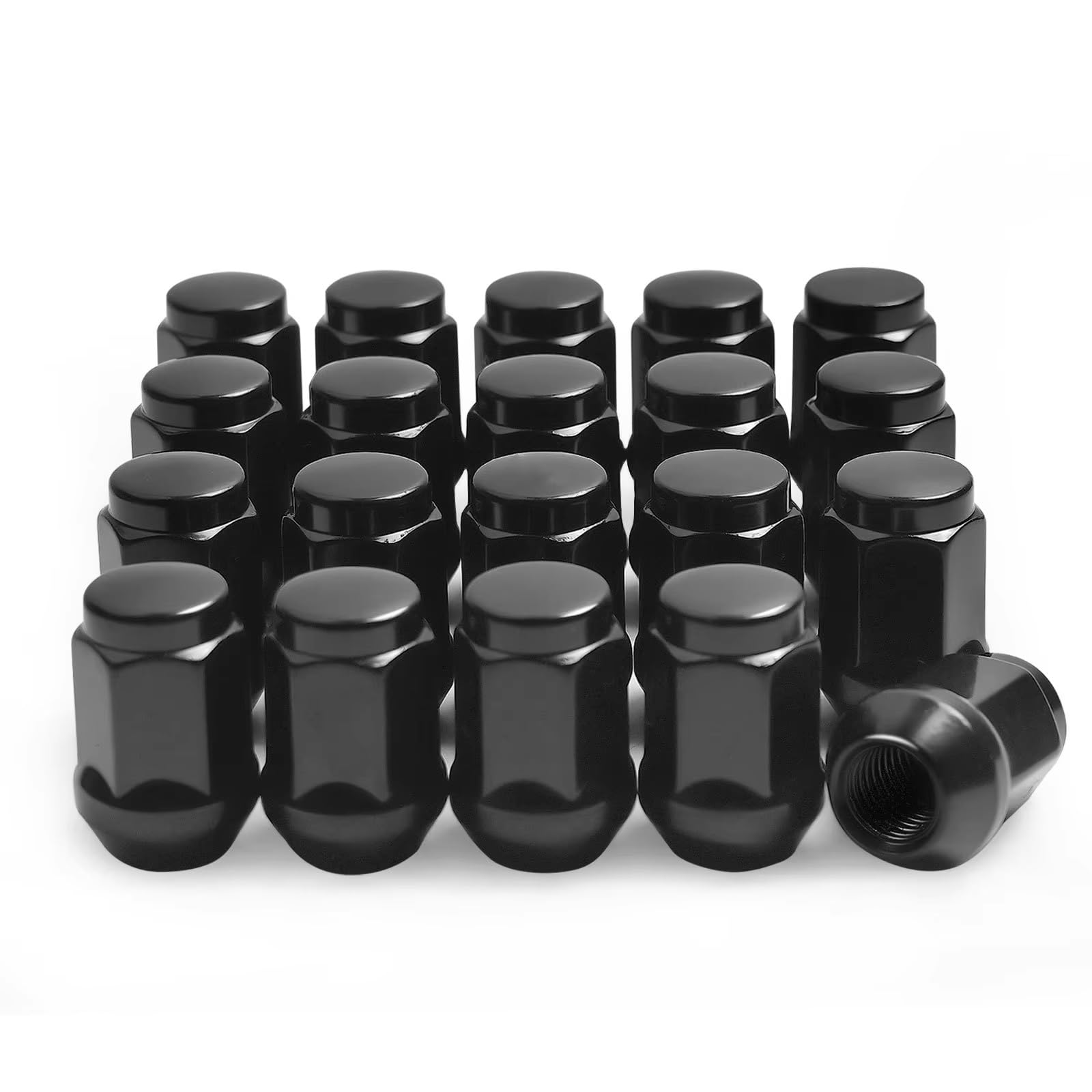 écrou jante Compatible avec Dodge pour Challenger 2008 + écrous de roue hexagonaux noirs de 19 mm et 35 mm