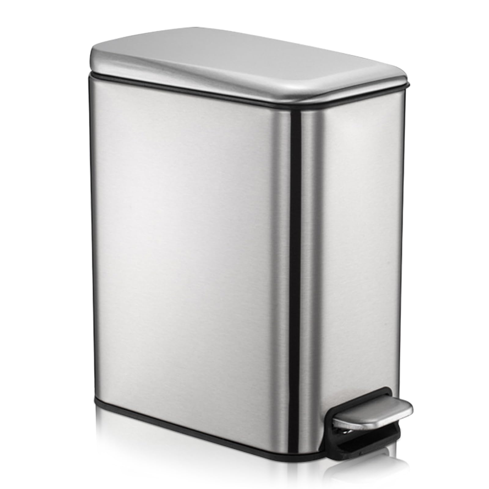 KOOSREEL Bathroom Bin, 5L Stainless Steel Kitchen Bedroom Waste Bin with Bucket, Pedal and Removable Lid,Soft-Seal Waste Bin for Home and Office-image-31