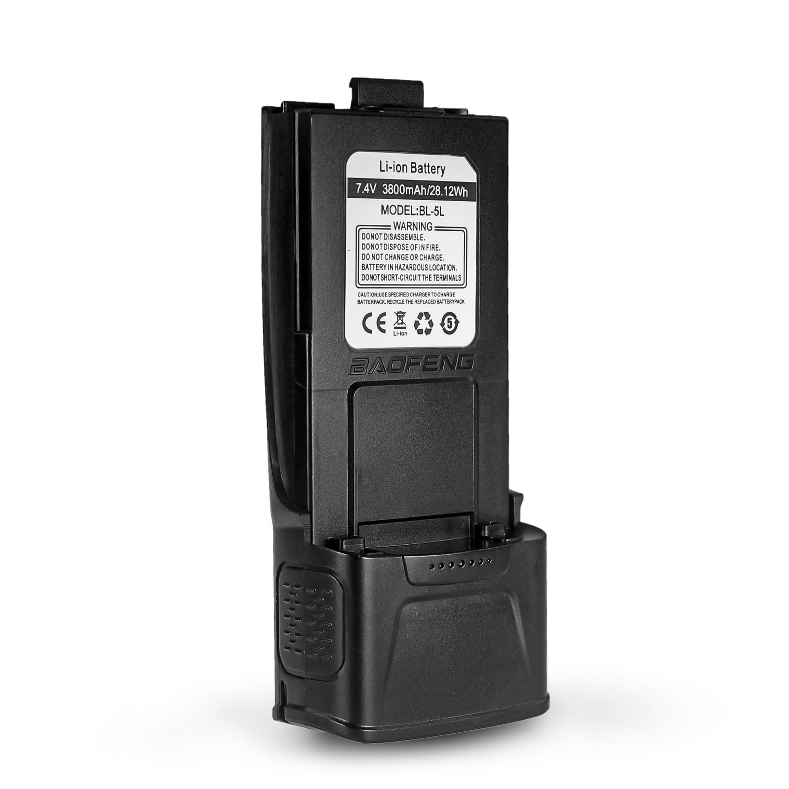 BAOFENG GT-3TP Battery 7.4V 3800mAh Extended Li-ion Battery for Radio GT-3 Walkie Talkie Replacement