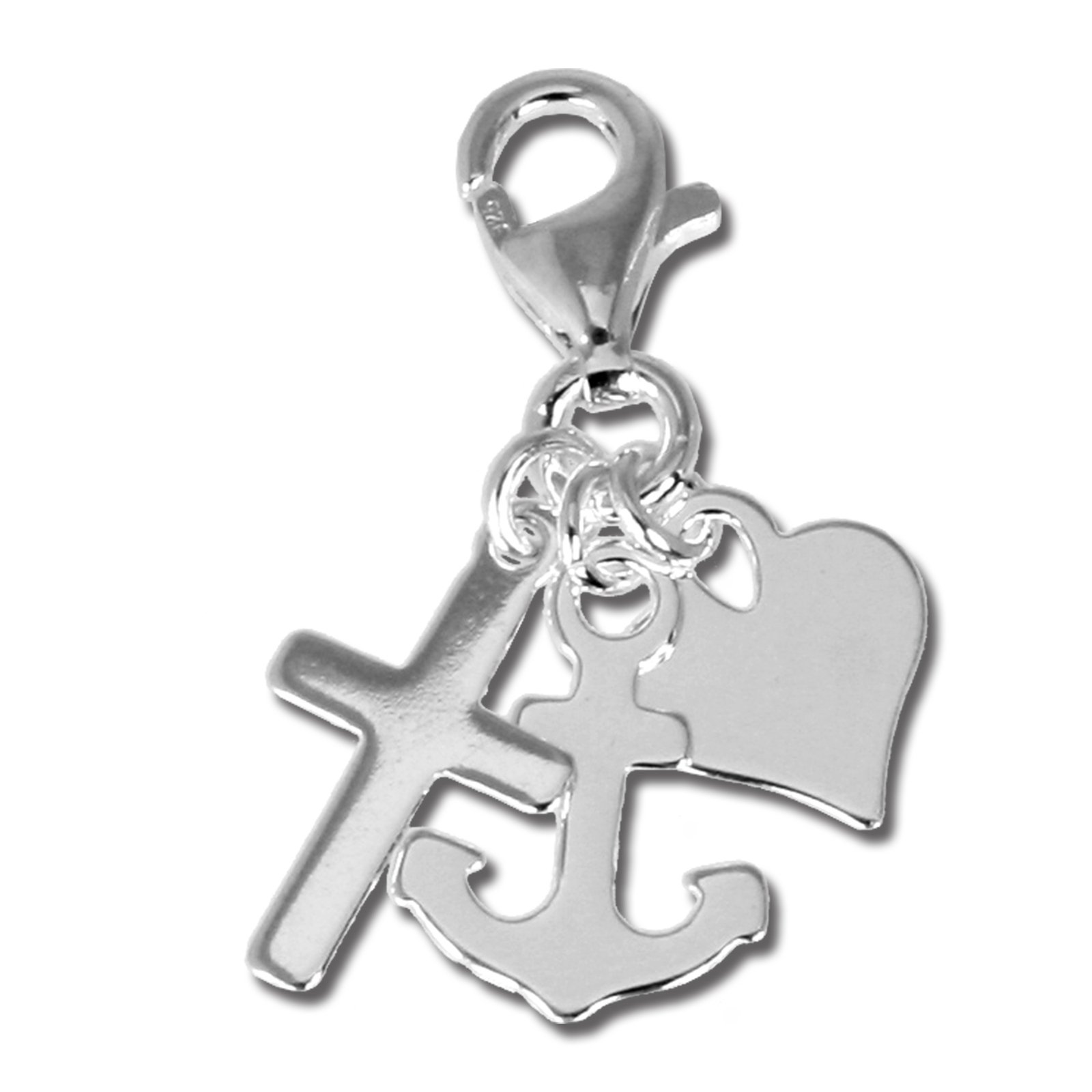 SilberDream 925 Ciondolo in argento Sterling a forma di cuore rosa