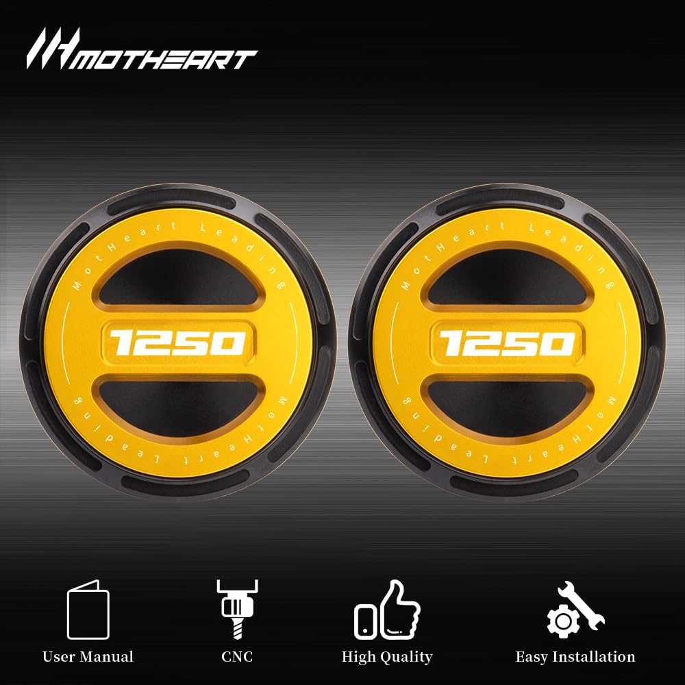 Tappo di copertura per telaio per moto R1250GS 2019-2023 R1250GS Adventure 2019-2024 R1250RT 2019-2023 R1250GS HP 2018-2023 R1250gs Adventure Accessori (oro)