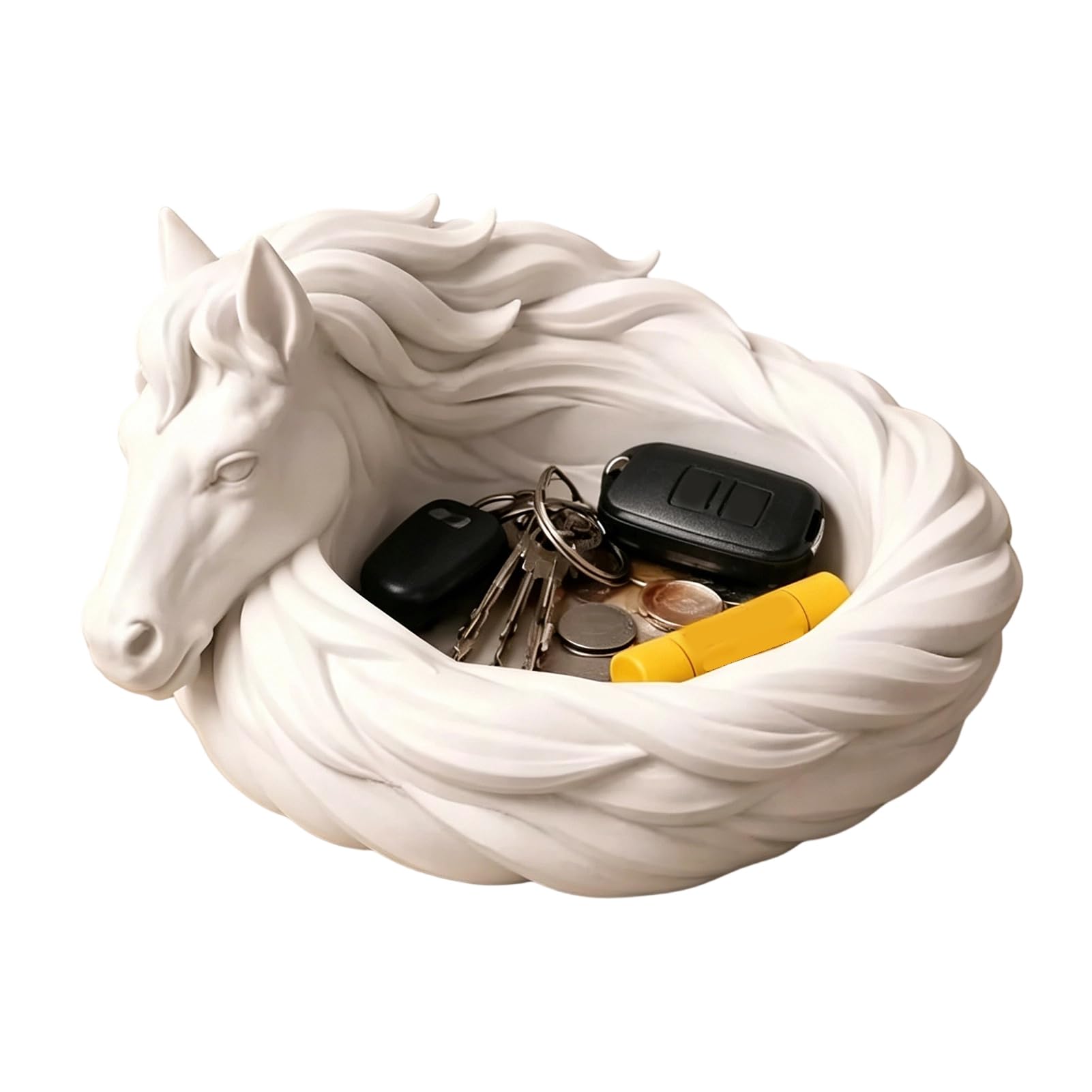 Glifora Horse Storage Tray - Decorative Horse Catchall Bowl, Compact Desktop Organiser for Entry Table, Dressing Table, Bedside and Office Desk