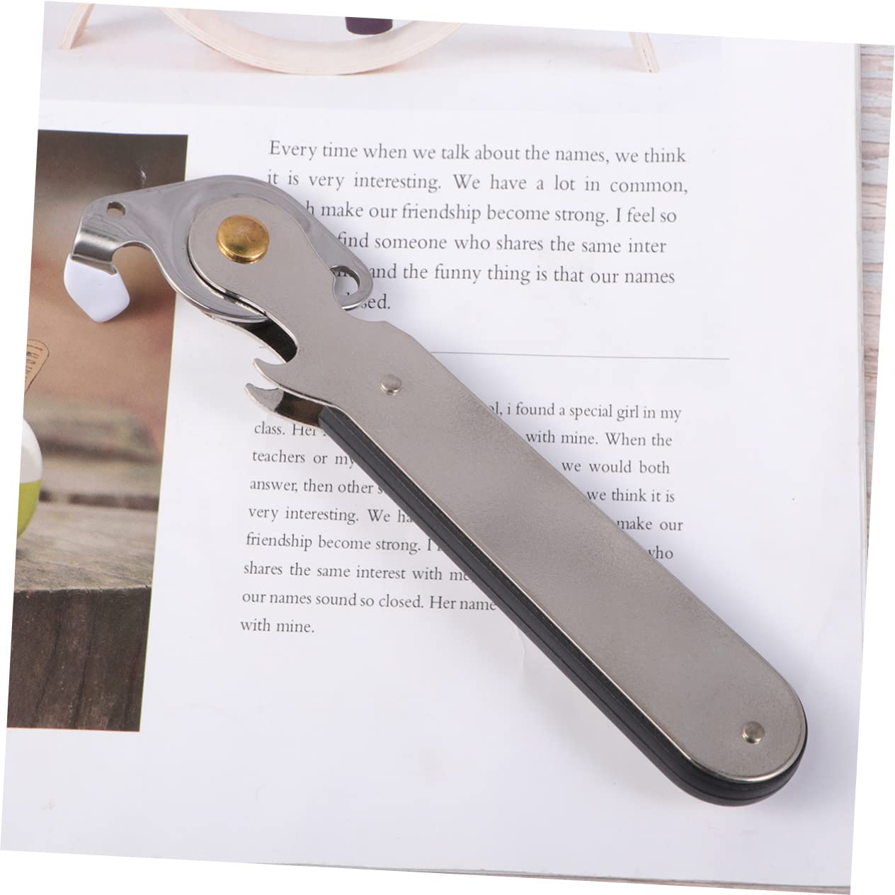 COLLBATH Sturdy Stainless Steel Can Opener Easy to Use for Large Cans Perfect for Kitchen Restaurant Home Travel