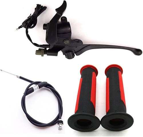 TC-Motor Asamblea de acelerador de acelerador de pulgar de aleación, palanca de freno + empuñaduras de mango + cable para ATV chino Quad 4 Wheeler