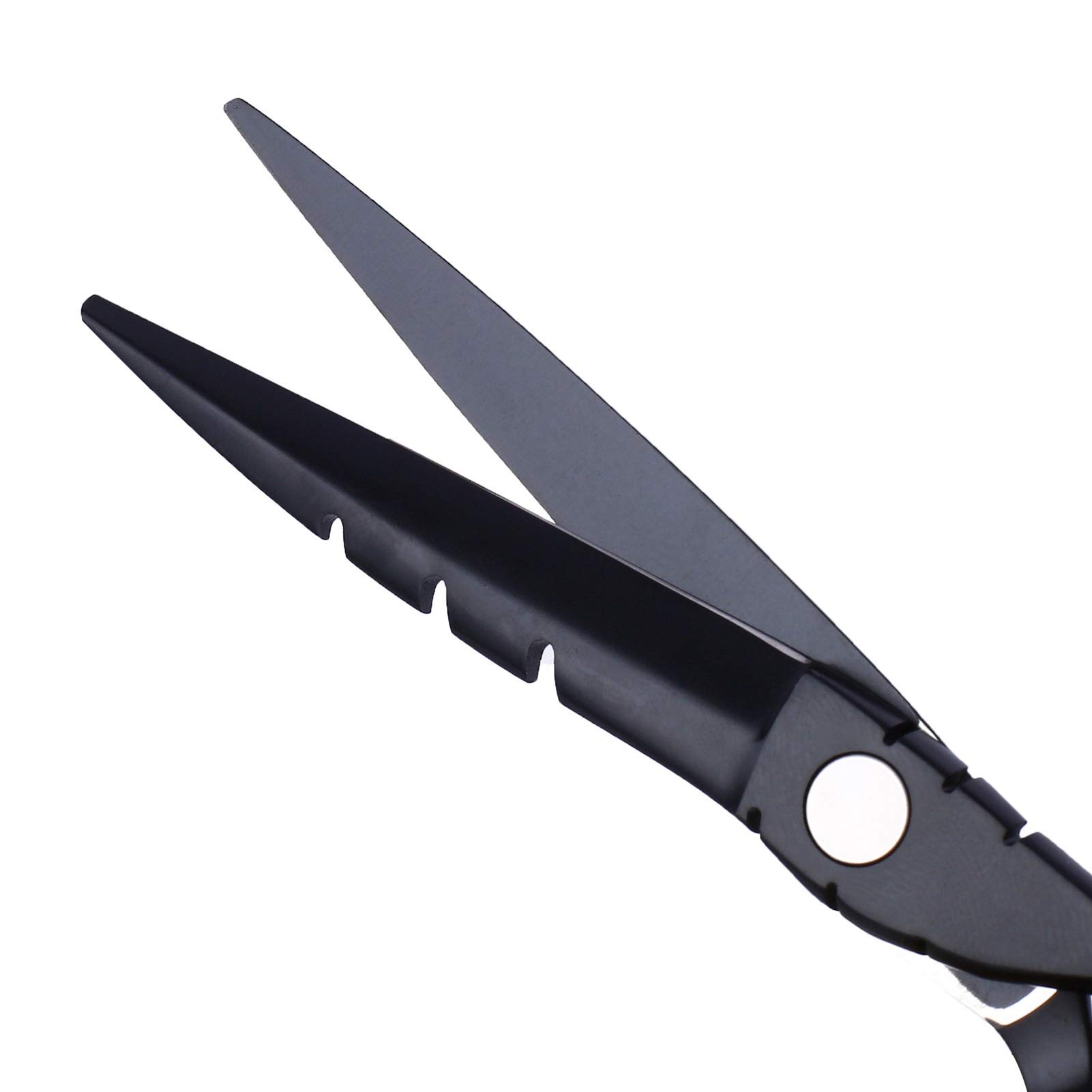 Ciseaux Coiffure 6,0 Pouces Noir Acier Inoxydable La Coupe De Cheveux Les Ciseaux Coupe Plate Frange Ciseaux à Dents Tondeuse à Cheveux Costume Noir Professionnel Famille Homme Femme Enfant