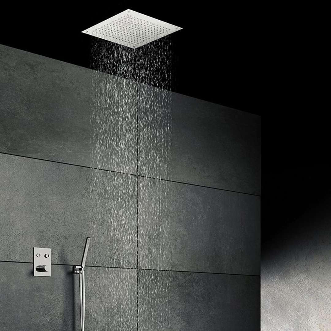 Steinberg Relax Rain ducha mural, montaje empotrado en el techo, Easy-Clean, 350x350mm, 39063, Color: Chrome