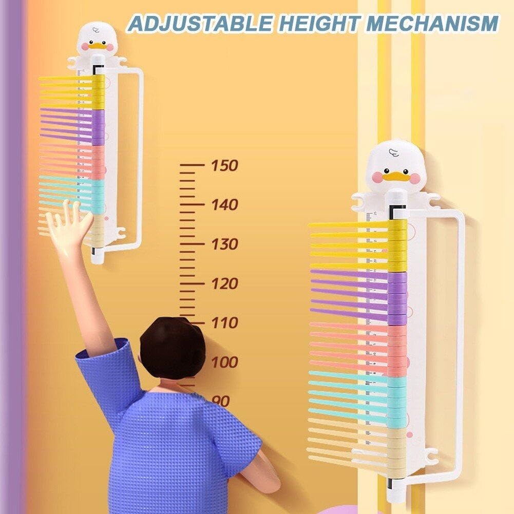 Probador De Salto Vertical para Niños, Entrenador De Salto Vertical Montado En La Pared con Dibujo De Pato, Dispositivo De Medición De Salto para Niños, para El Hogar Y El Jardín De Infantes