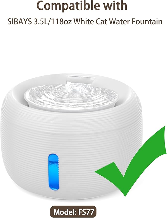 Bomba para Fuente de Agua para Gatos SIBAYS, Reemplazo para Fuente FS77 3.5L miniatura 2