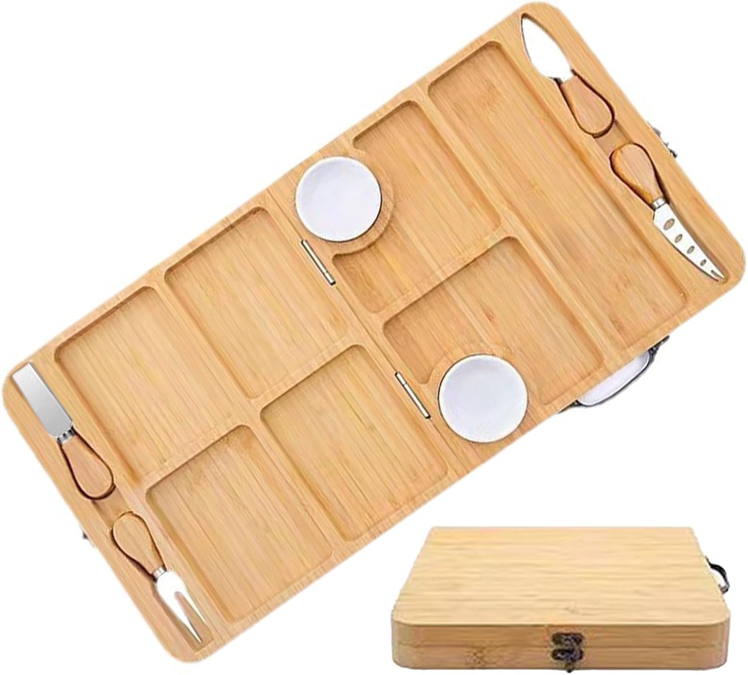 シャルキュトリートレイ - 折り畳み可能 ミートプレート キッチンガジェット | ミート チーズトレイ 盛り合わせプレート - キャ