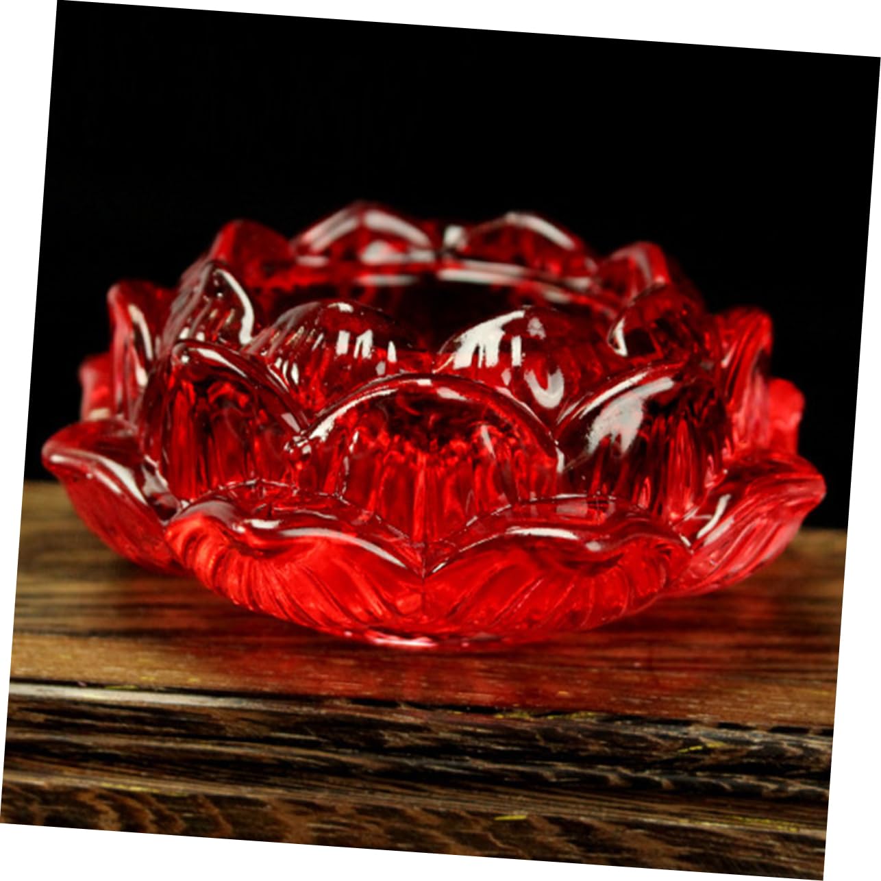 Amazon｜HOOTNEE 蓮の花型ガラスキャンドルホルダー 手彫り風ロータス