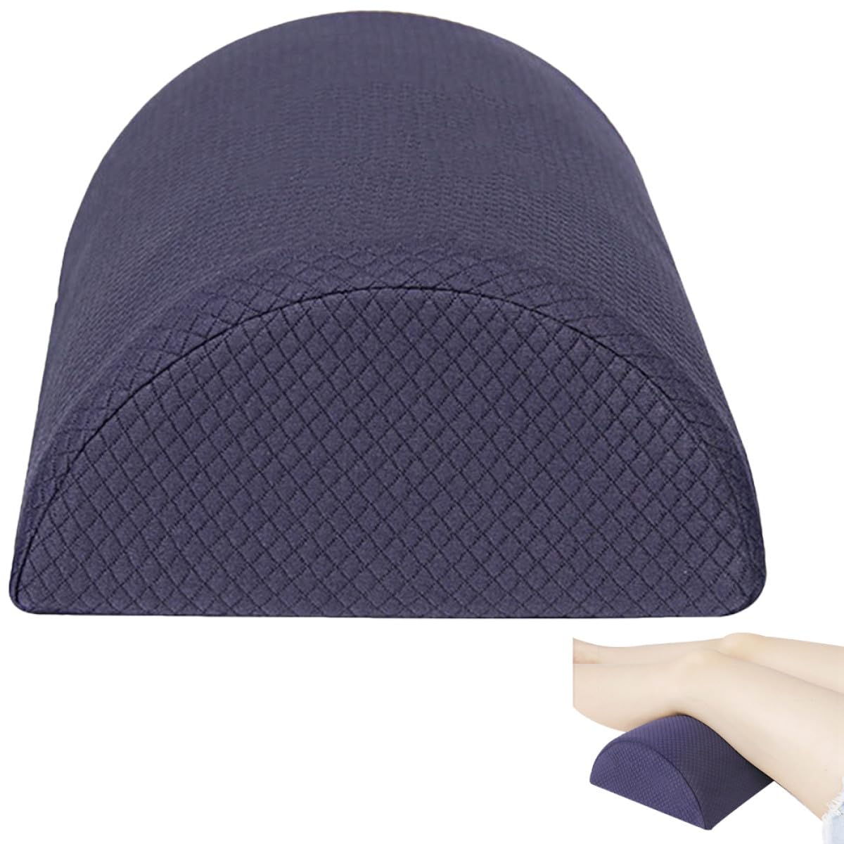Beinkissen aus Memory Schaum Ergonomisches Kniekissen zur Lendenwirbelstütze Halbrunde Beinrolle für Gesunden Schlaf und Bürogebrauch