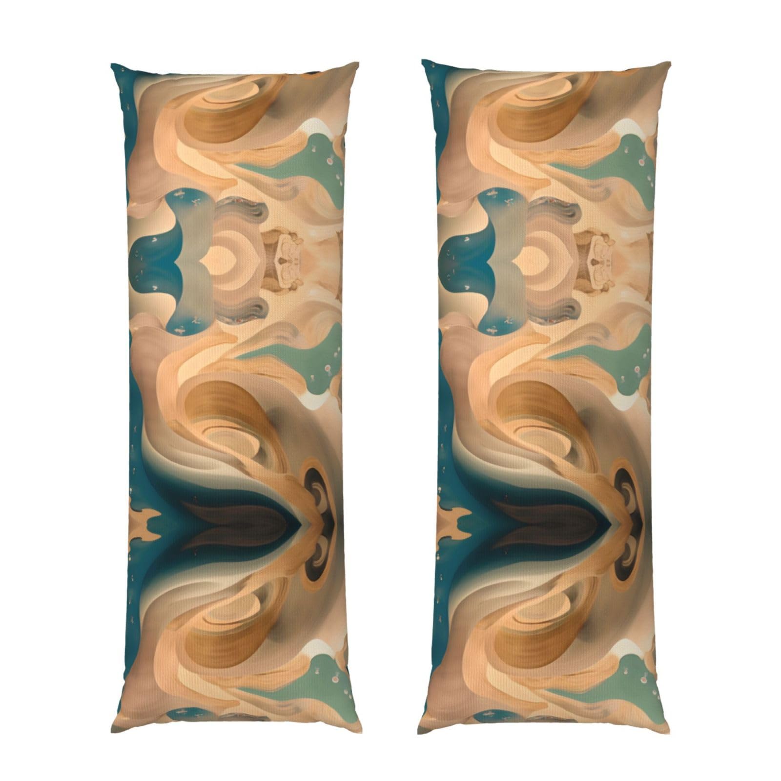 Dunhuang Mystery Body Pillowcase 20x60-Ultra Soft Plush Long Pillow Cover with Hidden Zip for Sleeping