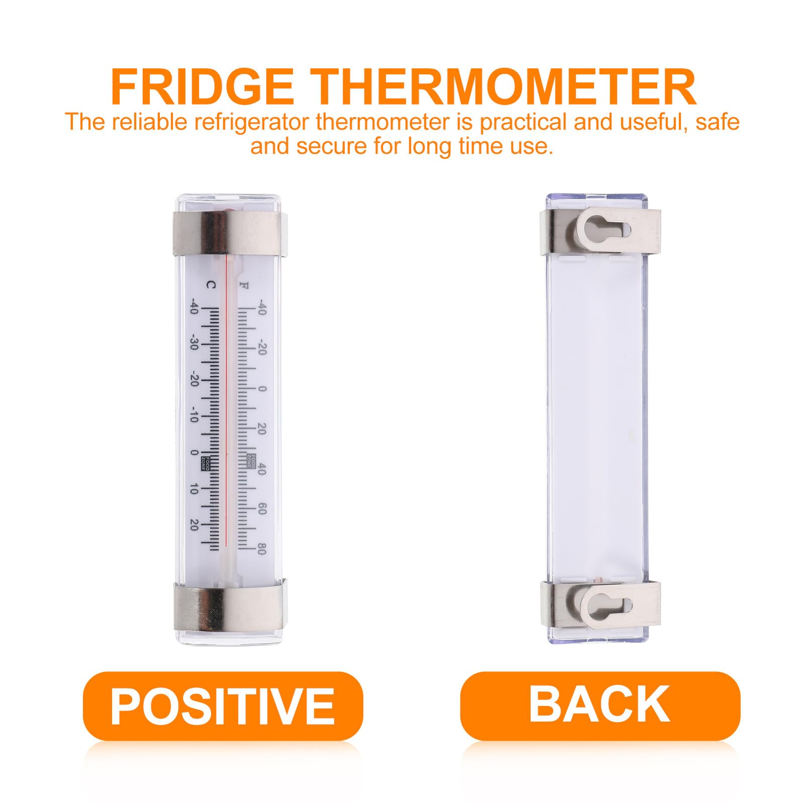 Generisch 6 Stück Teiliges Kühlschrankthermometer Präzises Temperaturmessgerät für Kühl Gefrierschränke Praktisches Design Langlebiges Material Zuverlässige Temperaturanzeige für Supermarkt