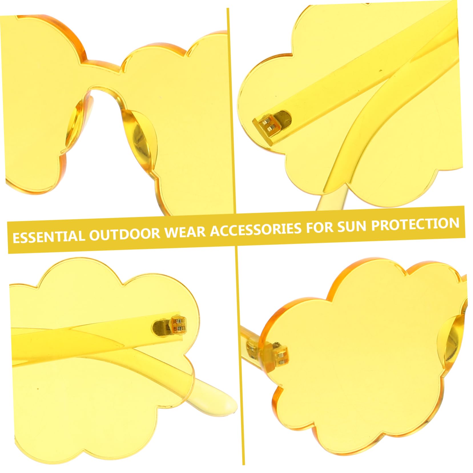 Didiseaon Funny Sunglasses for Women Flower Sunglasses Cloud Frame Lightweight and Glasses for Party