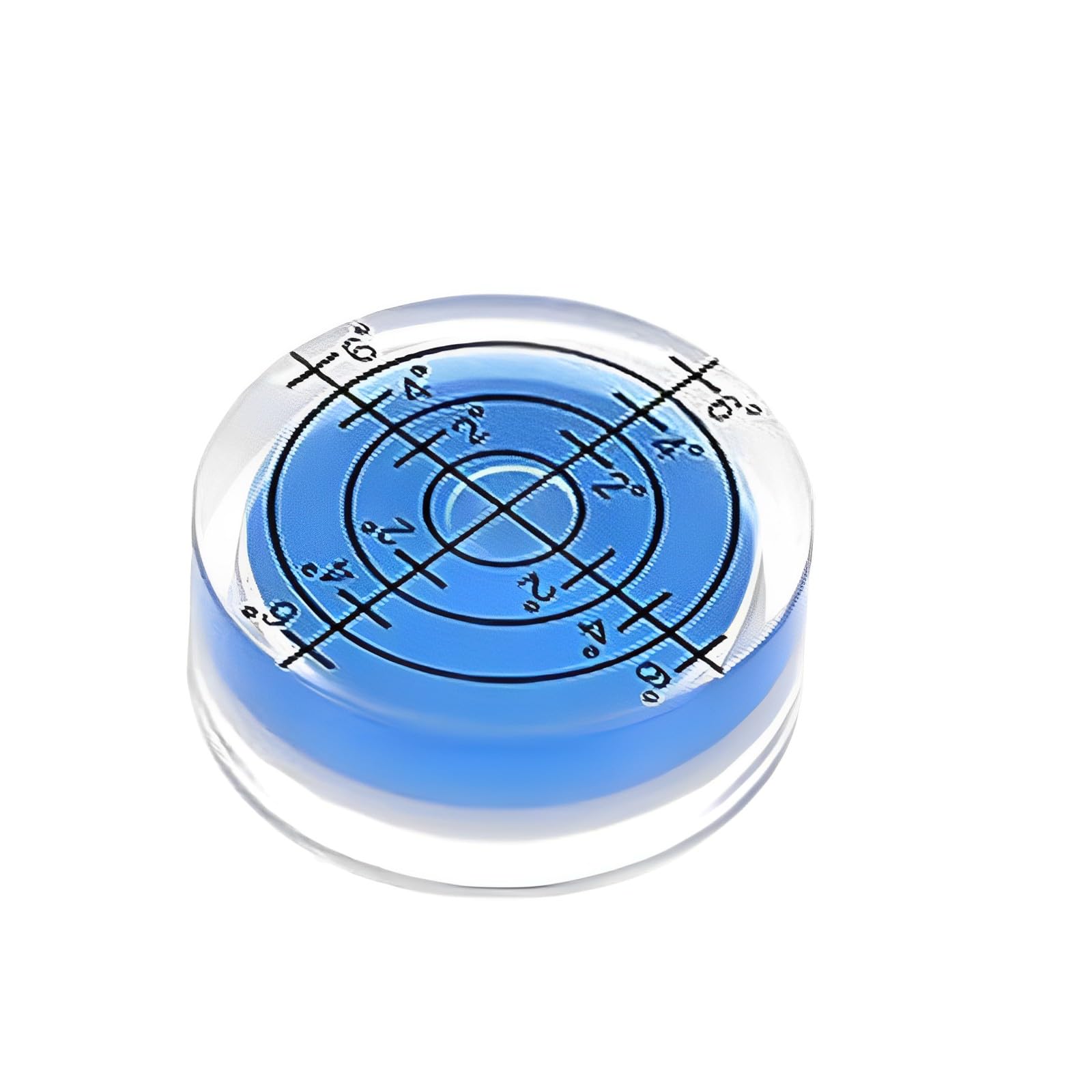Ntek Blue Round Bubble Level | Circular Bullseye Spirit Levels |Mini Bullseye Bubble Level | Round Easy Operation For Measurement Instrument | Degree Marked For Leveling Telescope