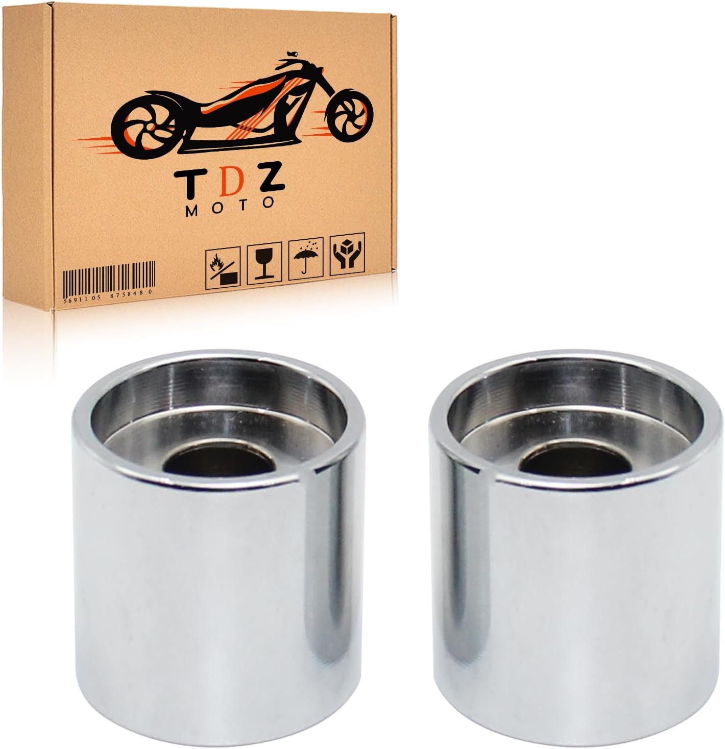2” inch Rise Extension for 1-1/4 or 1” inch motorcycle Handlebar - Black Spacers