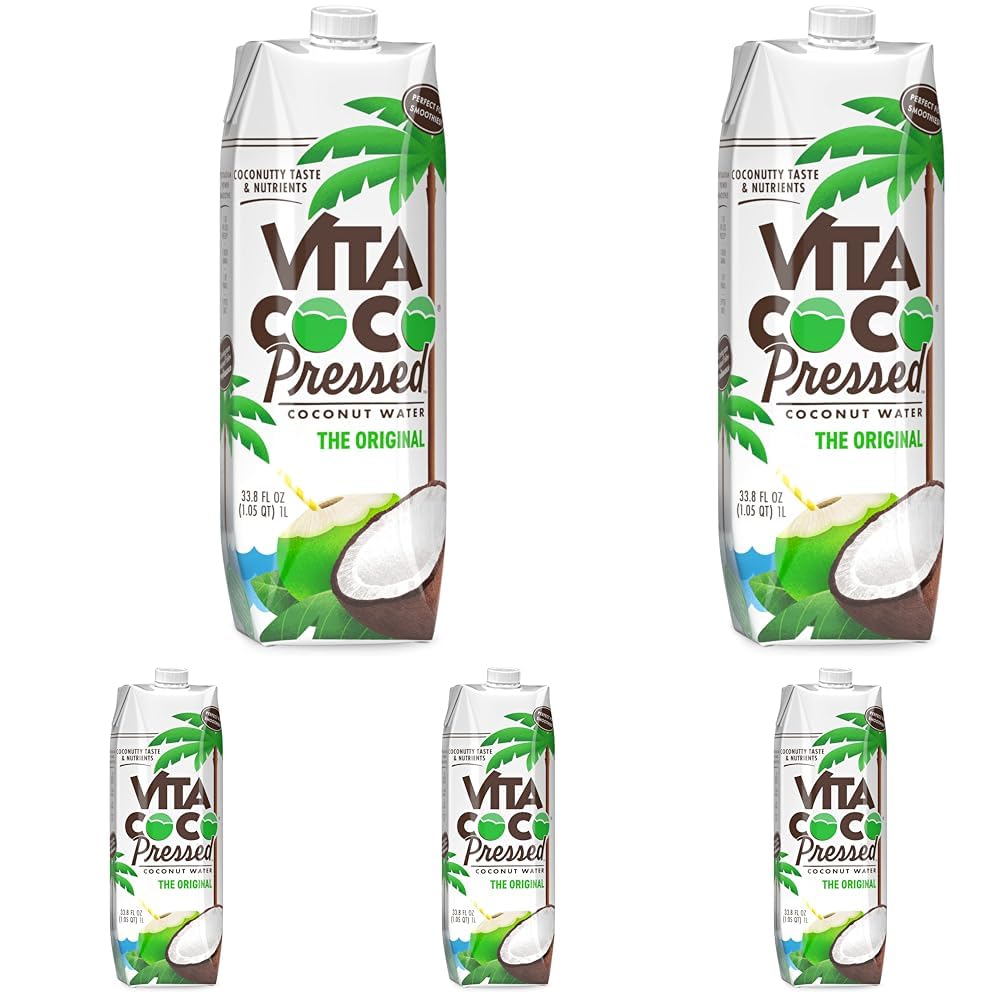 Vita Coco Coconut Water, 33.8 Fl Oz | Pressed | Pack of 5