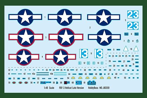 Miniatura 3 de Hobby Boss F6F-3 Hellcat versión tardía modelo de avión Kit de construcción