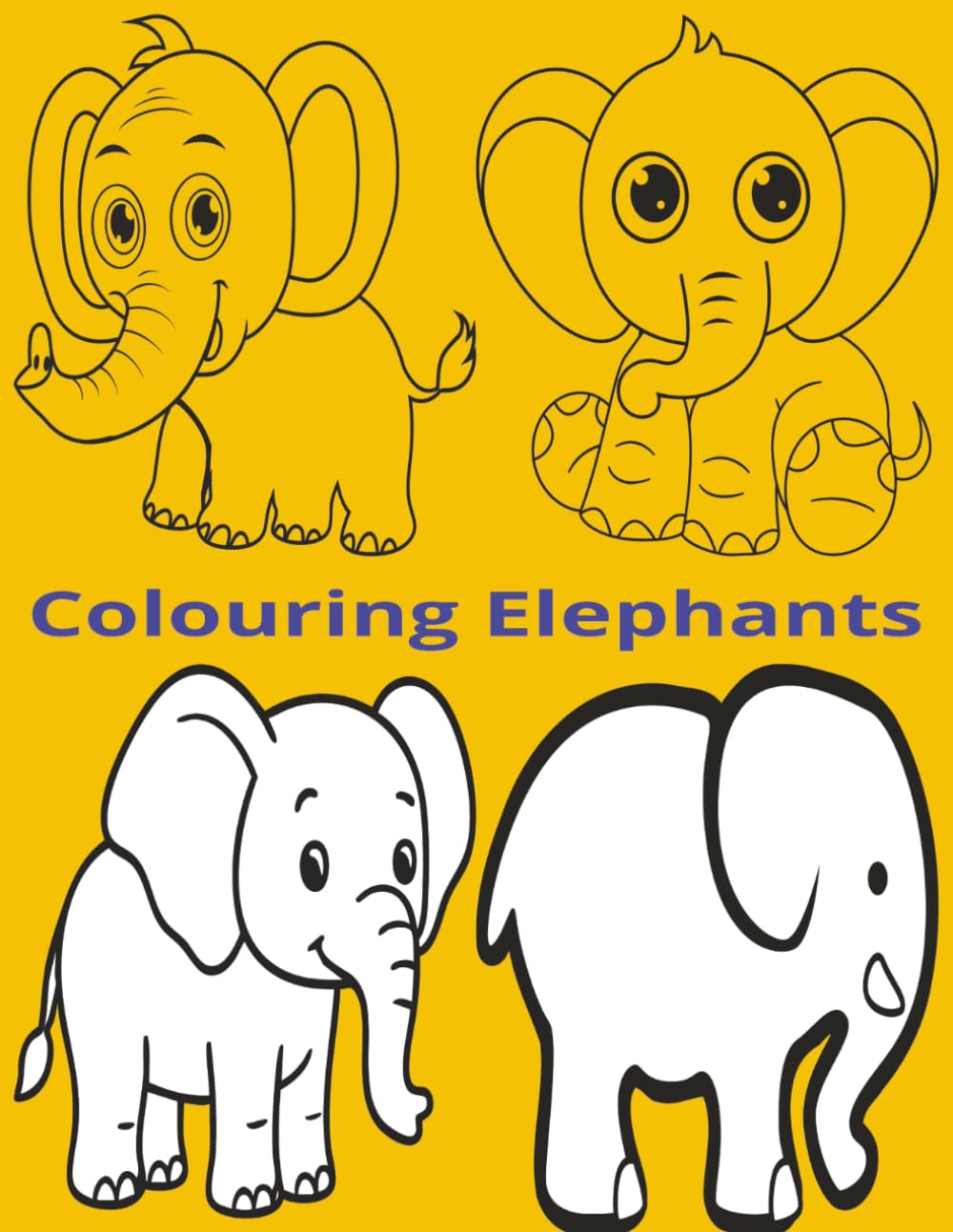 Colouring Elephants: Enjoy colouring beautiful elephants. 30 Pages Format Size: 8.5 X 11 inches (21.59 X 27.94 cm)