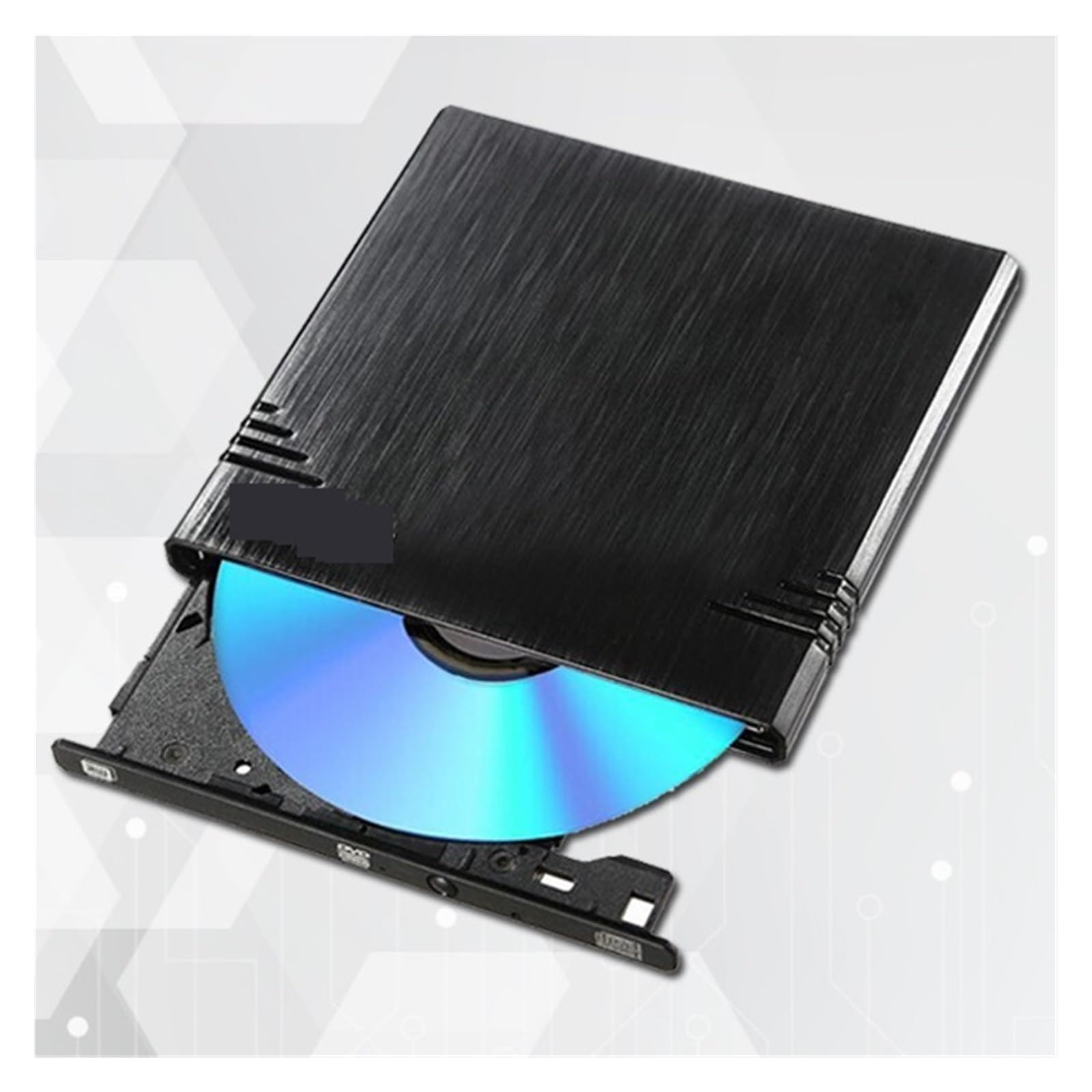 8X USB2.0 Unidad Óptica Externa Grabadora De DVD Unidad Óptica Móvil Negro