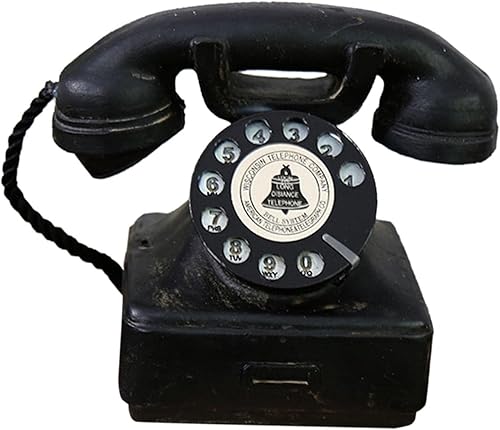 Miniatura 7 de Vintage Rotary Teléfono Estatua Teléfono con Cable Creative Retro Teléfonos Modelo para Café