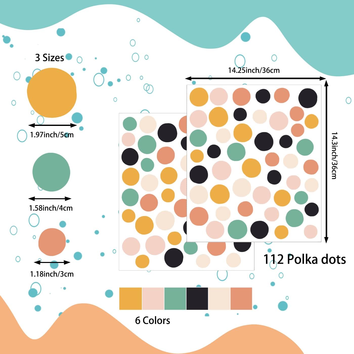 Polka Dots Wall Stickers Decals Girls Bedroom Decor Boho Wall Dots ...