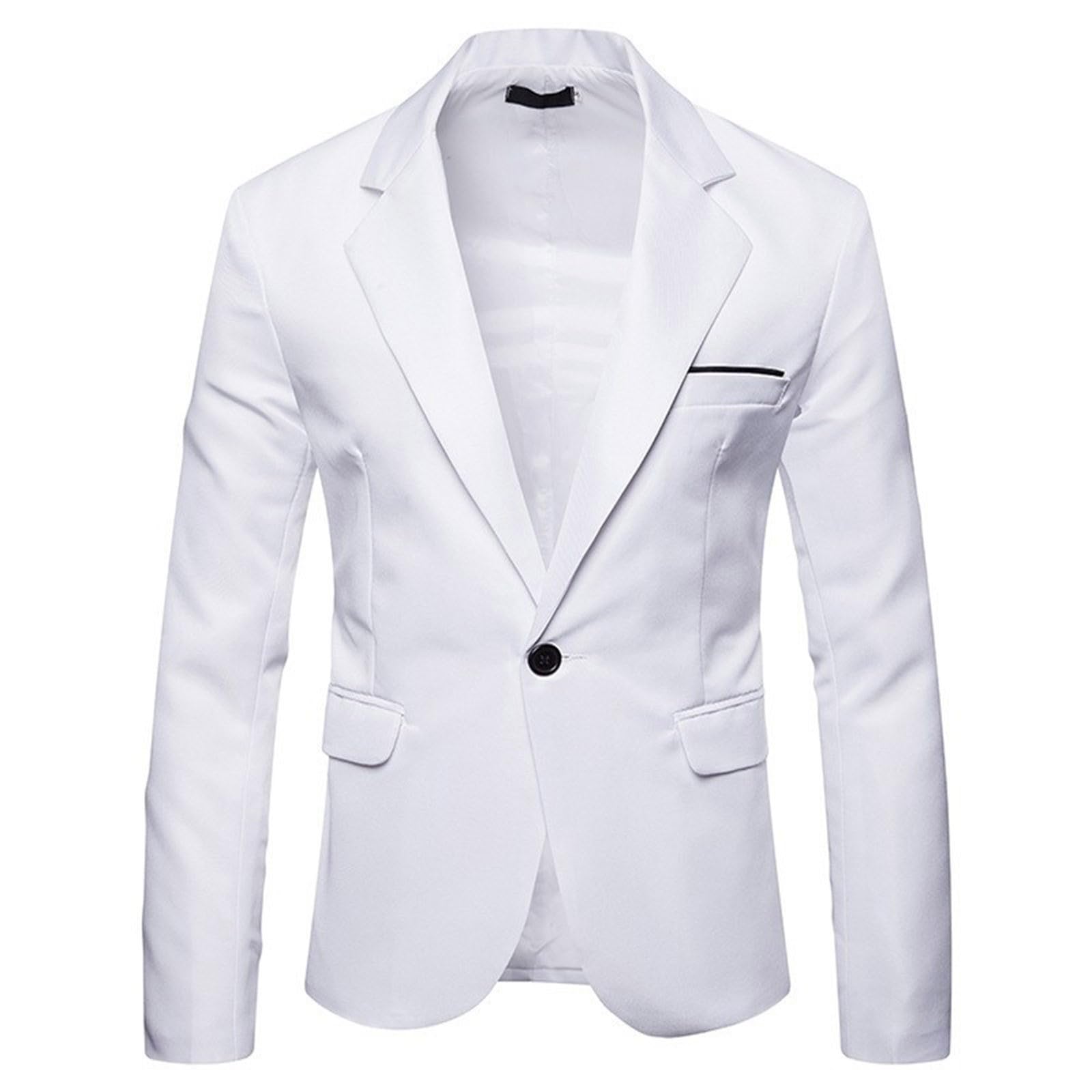 Blazers para Hombre, Chaqueta Americana Hombre Invierno, con Bolsillos Y con Botones Manga Larga Tela Ligera Americana Holgados Slim Fit Elegante Cómodo Blazers para Fiestas O Conciertos
