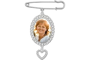 Heart Wedding Memorial Charm, Keepsake Boutonniere Pin Brooch