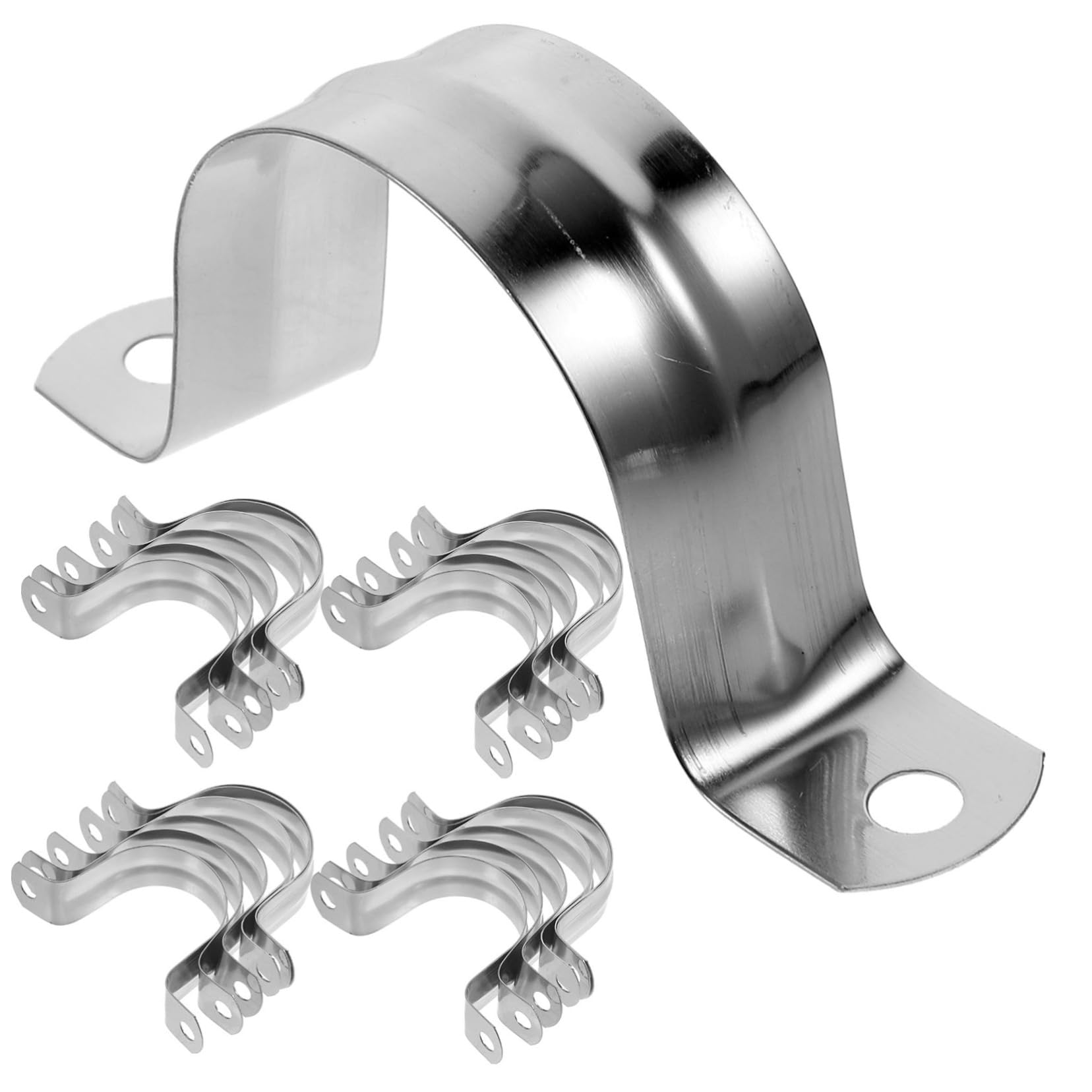 Operitacx 100pièces Collier De Serrage u Métallique Pour Tubes Colliers Robustes Pour Câbles Et Tuyaux Fixation Simple