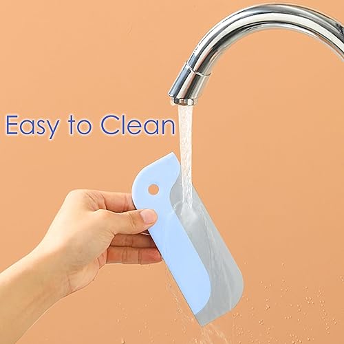 Miniatura 5 de Paquete de 2 espátulas pequeñas, mini escobilla de goma para ventanas, espejos, espejos de ducha de vidrio de baño y mostrador, encimeras de cocina