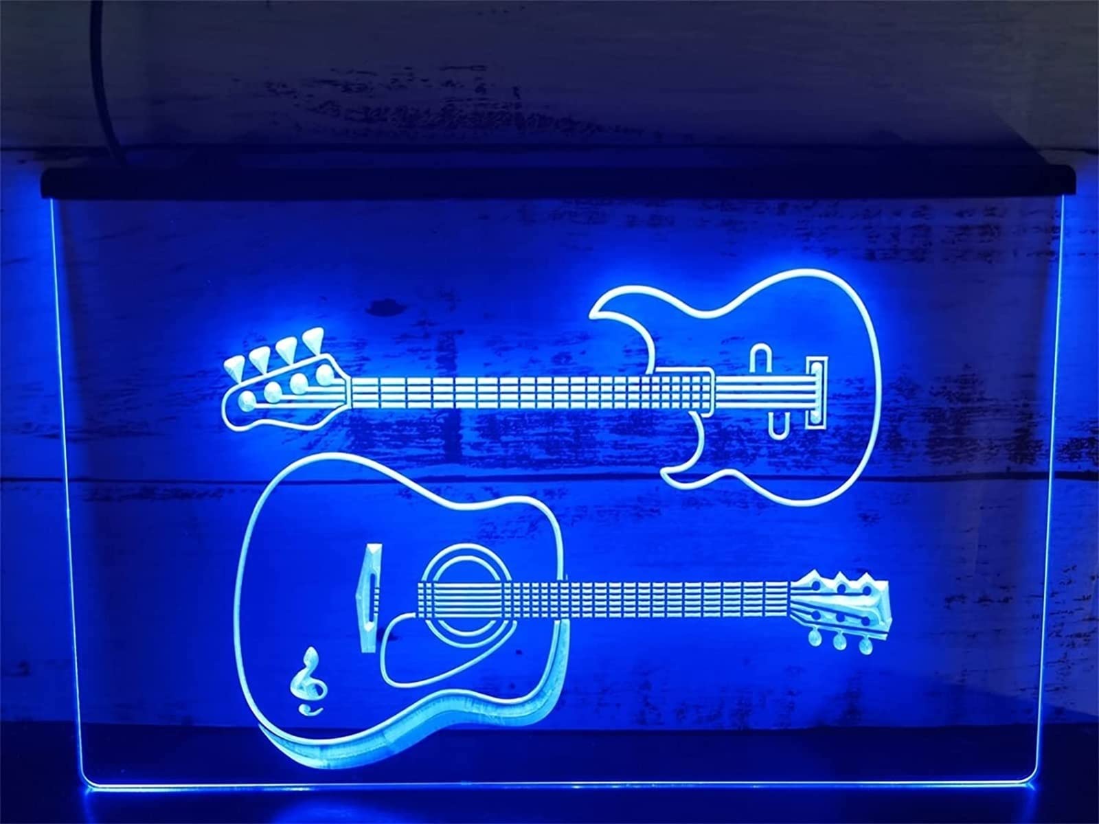 Letrero de neón de guitarra con panel acrílico de alta transparencia 4