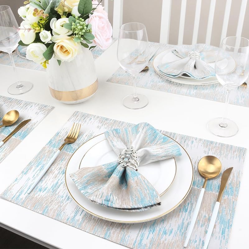 Handmade Cloth Placemat Hotel Table Mat Yarn-Dyed Thick Insulation Mat