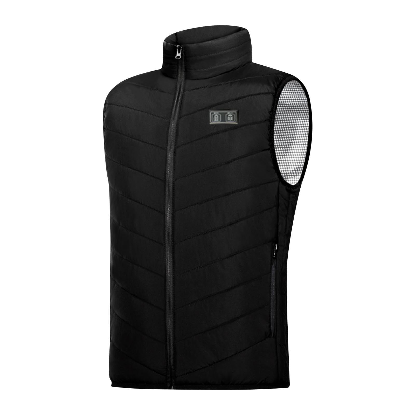 Gilet chauffant pour homme et femme, veste chauffante pour le corps, 17 zones de chauffage, veste chauffante avec 3 températures réglables, gilet chauffant rechargeable par USB, coupe-vent chauffant