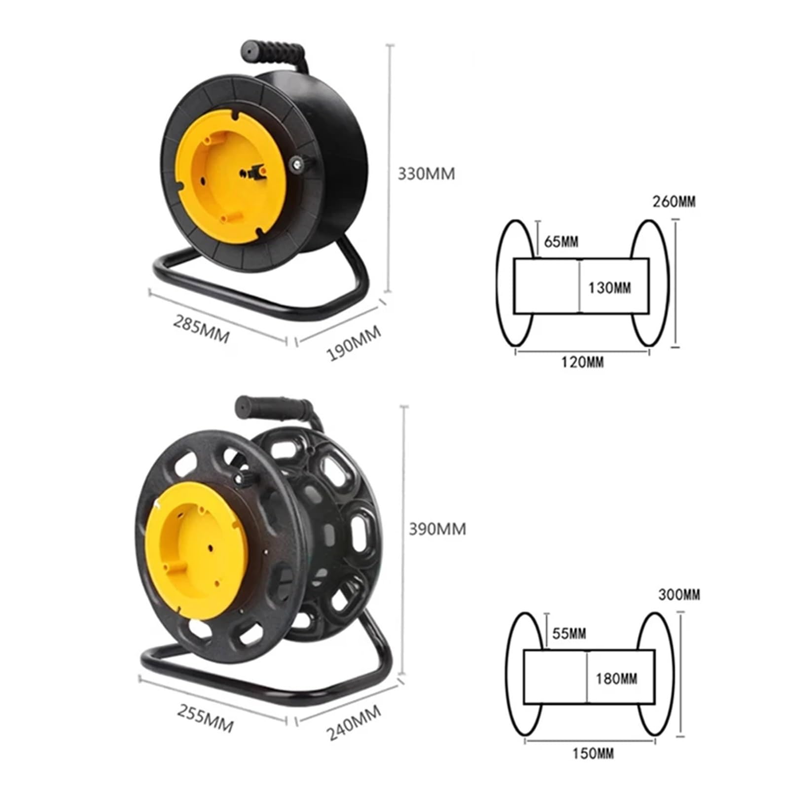 Tambor de cable, Carrete de cable manual, bobinador de fibra óptica móvil, línea de señal de energía, disco vacío pequeño, tira de luz de plástico, receptor, enrollador(S260A 20to50m)