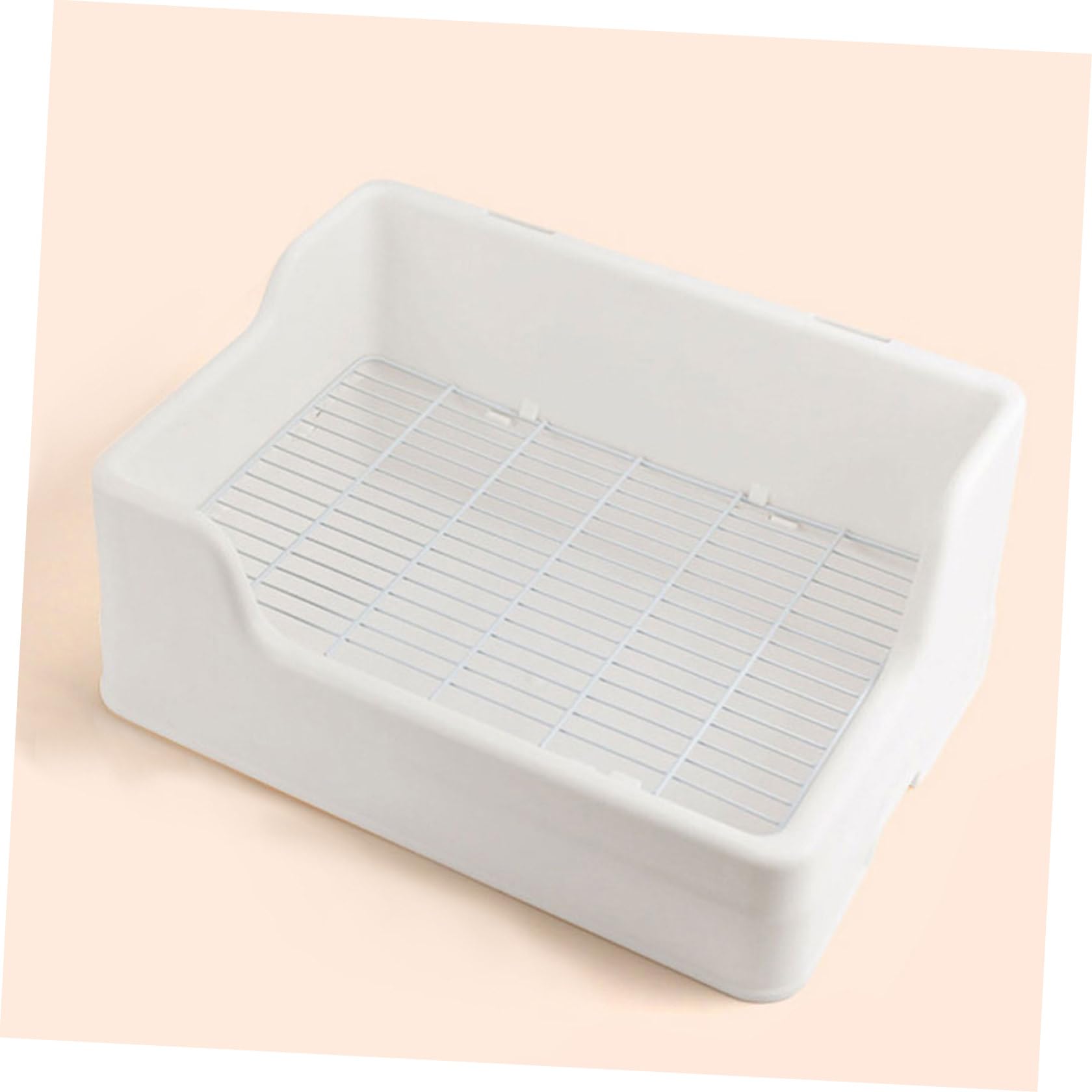 VALICLUD Toilette per Coniglietti e Criceti Vasino Angolare Smontabile, Lettiera per Gabbia Design Anticaduta, Materiale Riutilizzabile e Facile da Pulire per Addestramento Piccoli Animali