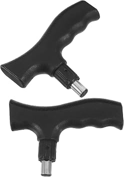2pcs Ergonomic Black PP Cane Handle for 22x1.5mm Poles