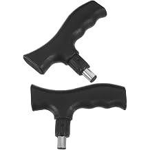 2pcs Ergonomic Black PP Cane Handle for 22x1.5mm Poles