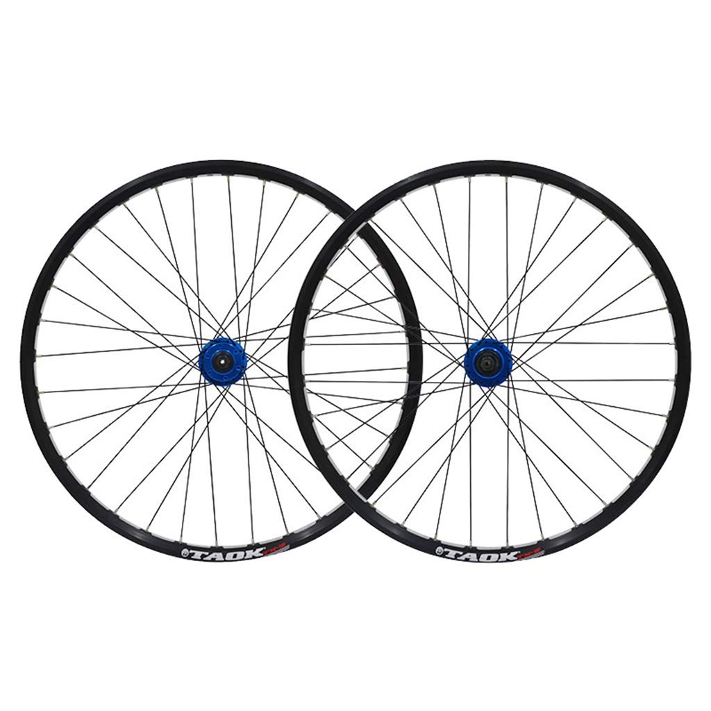QHY Felgen 26 Zoll Fahrradfelge Fahrrad-Radsatz MTB Doppelwandige Leichtmetallfelge Scheibenbremse 7-11 Geschwindigkeit 2 Palin Bearing Hub Schnelle Veröffentlichung 32H 4 Farben (Color : Blue hub) Sport & Freizeit