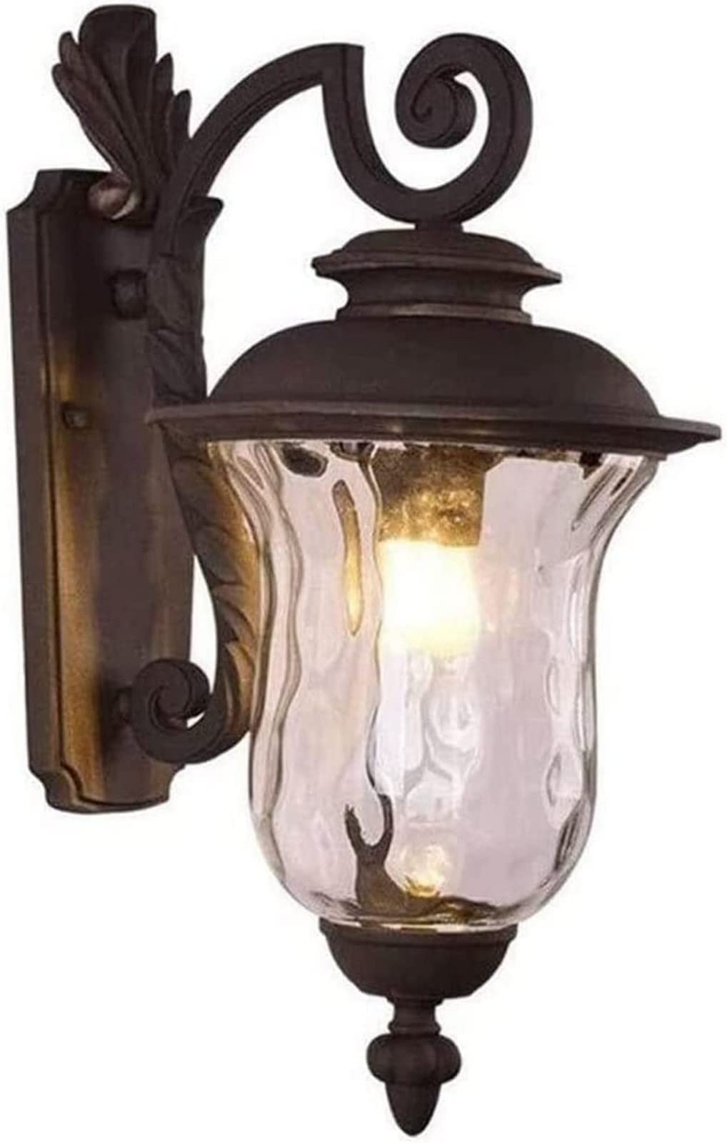 VDOQTLJT Outdoor Wall Light Modern Minimalist Lamp Waterproof Courtyard Balcony Decorative Lighting Corridor Aisle Compatible with Garden Patio V-intage Sconce(22 * 28cm/8.7 * 11in)
