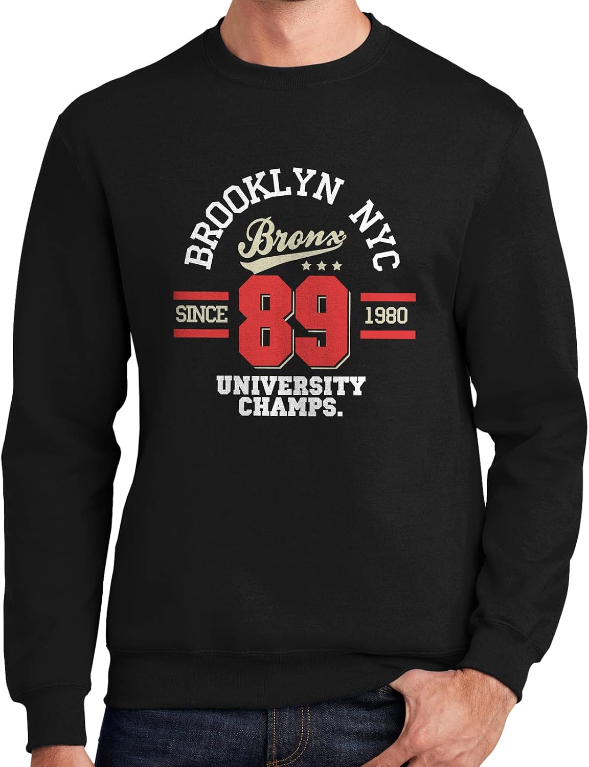 GotPrint Unisex Bronx Sweatshirts, Vintage Pullover, New York Times Sweater, Graphic 100% Cotton Causal Crewneck Sweatshirt
