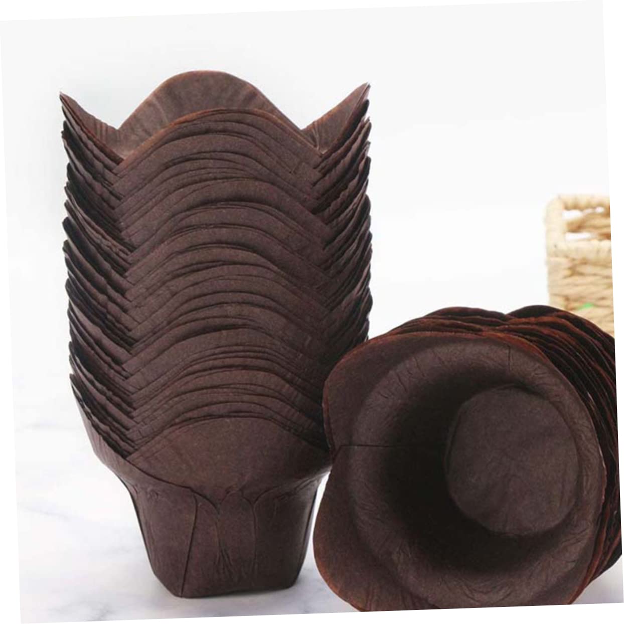 Alipis 400 Pièces Petit gâteau papier Anti-huile café coffeeb tasses de cuisson de mariage pâtes à muffins pour la cuisson biscuits bonbons doublures à usage unique doublures de cuisson