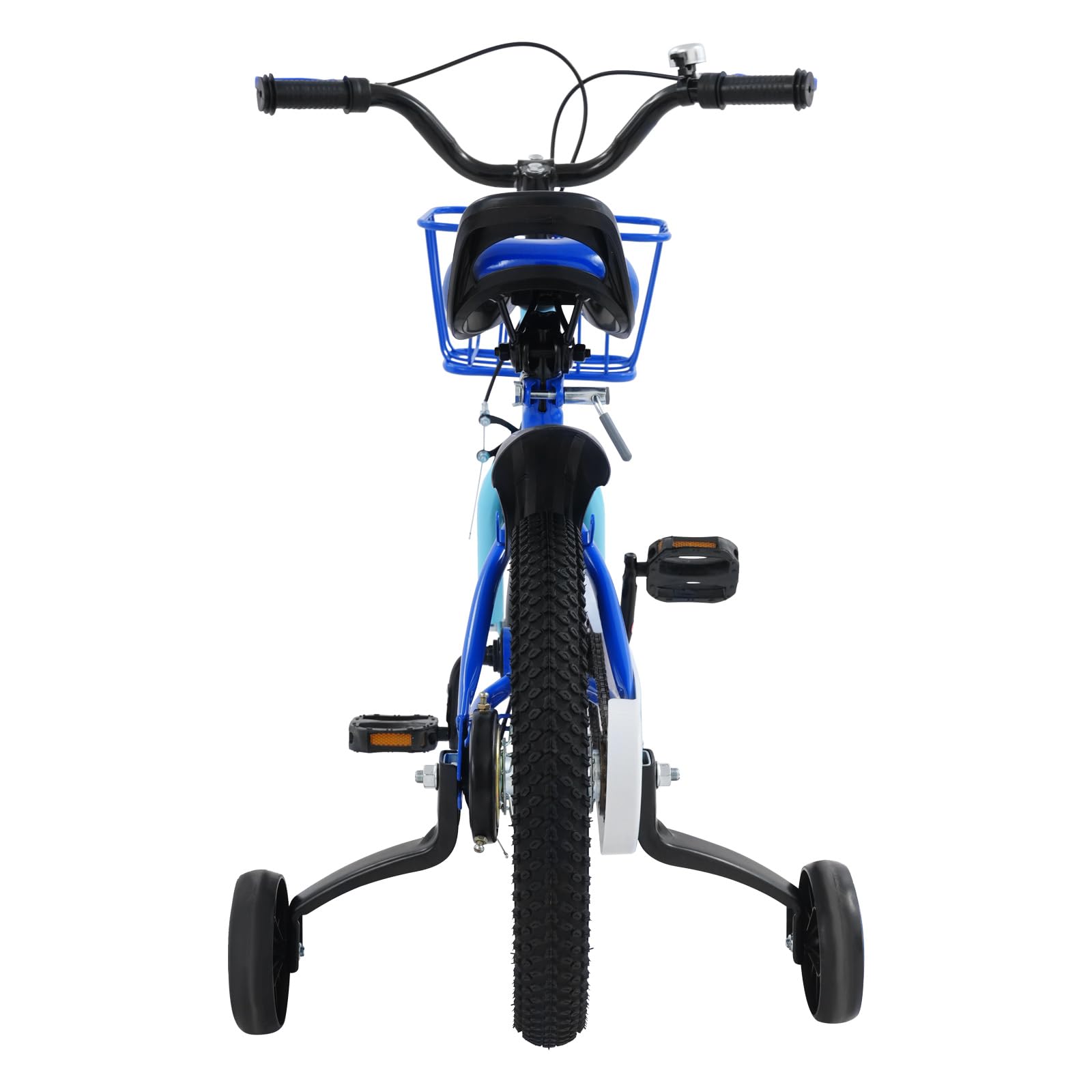 Vélo pour enfant de 14 pouces, avec roues stabilisatrices, pour garçons et filles de 3 à 6 ans, léger et robuste, cadre en acier au carbone de haute qualité, siège et guidon réglables, freins