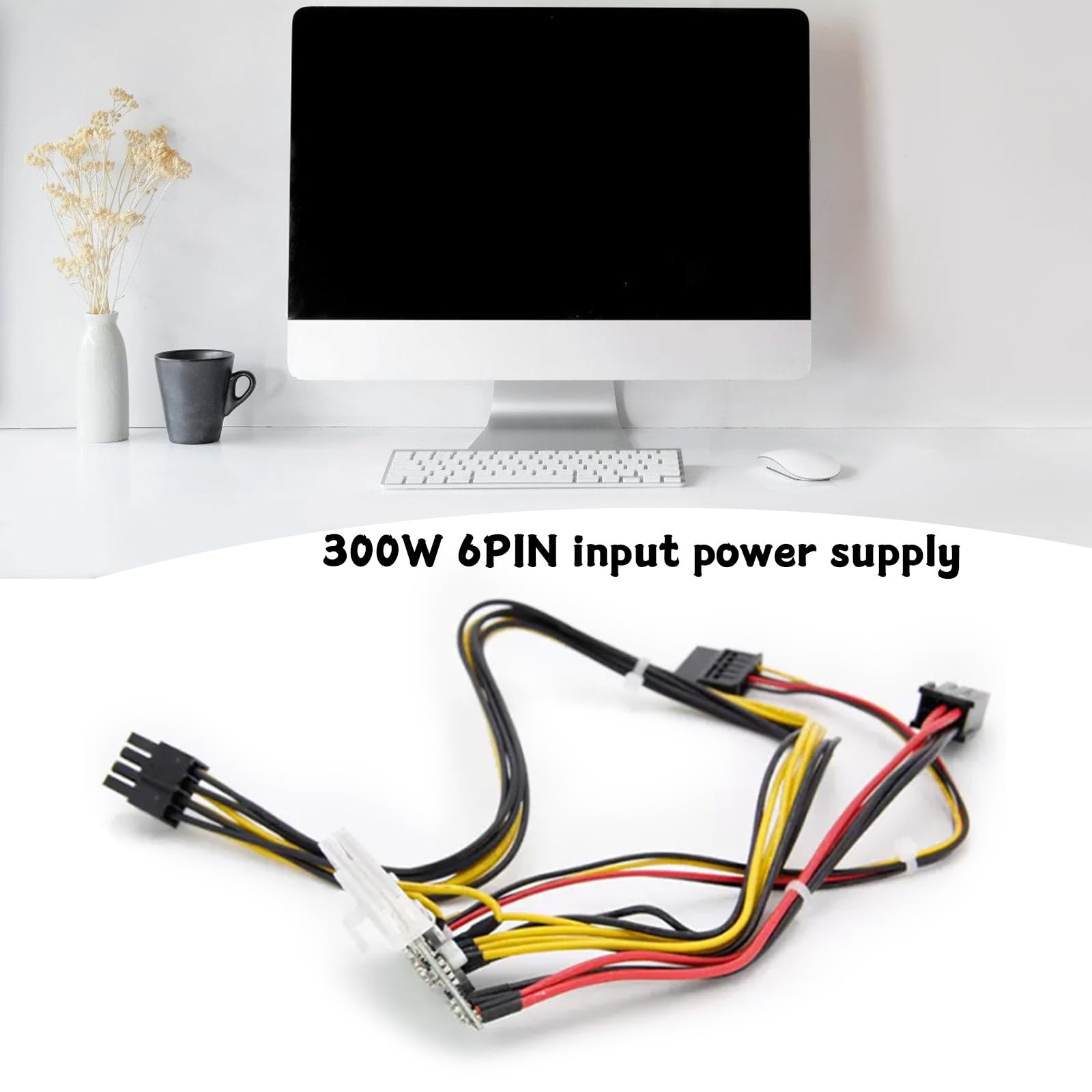 Módulo de fuente de alimentación DCATX de 300 W con entrada de 6 pines para compatibilidad de hardware de PC
