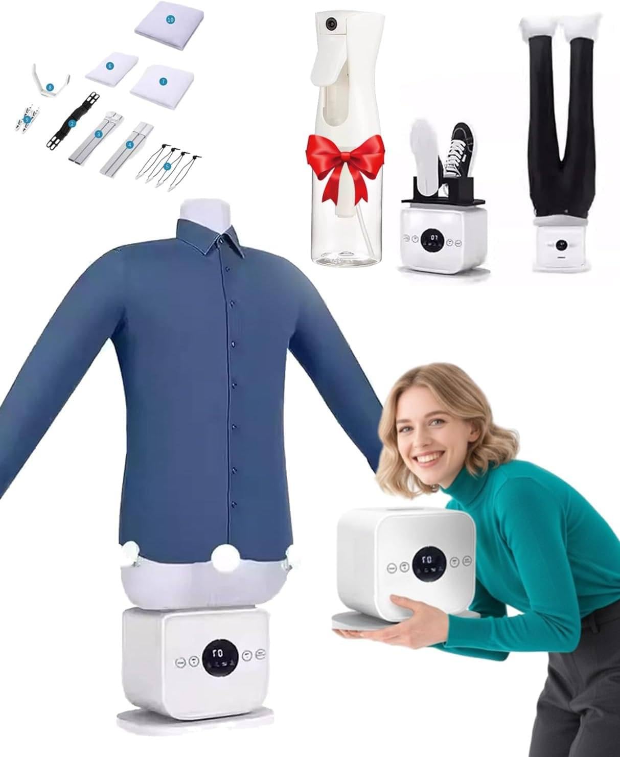 Automatische Bügelmaschine, 8 Minuten schnell gebügelt, verstellbar, schonend zu allen Stoffen für Hemden und Hosen