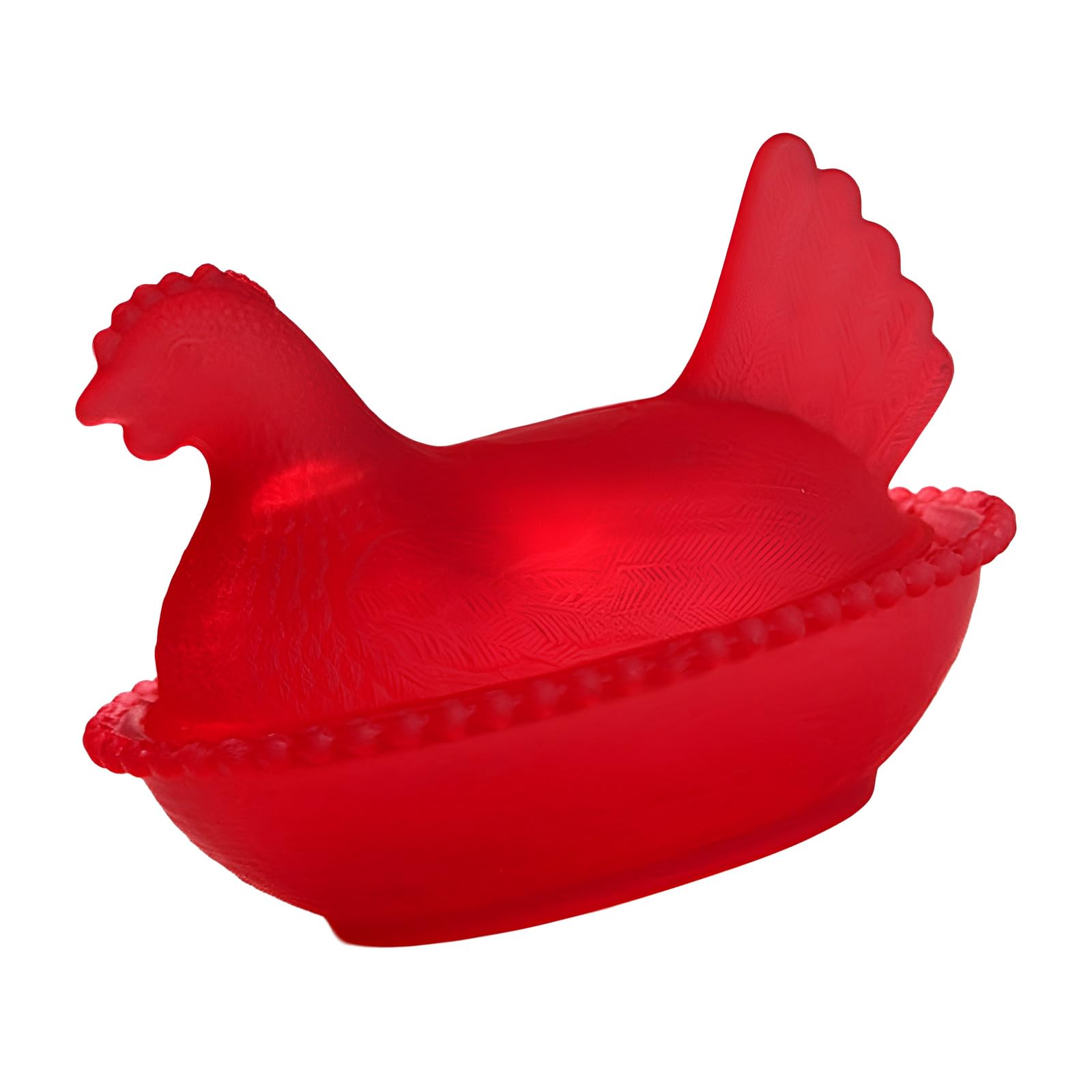 Snorvixre Glass Candys Jar Hen on Nest Candy, Cookie Jars Biscuits Food Storage Container Decorative Snacks Bowl Glass Hen